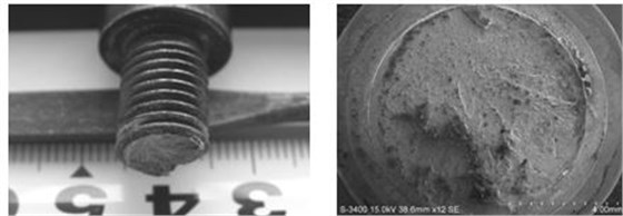 螺栓脆性斷裂形貌，螺栓脆性斷口形貌