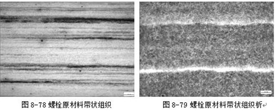 螺栓原材料帶狀組織，螺栓原材料帶狀組織析